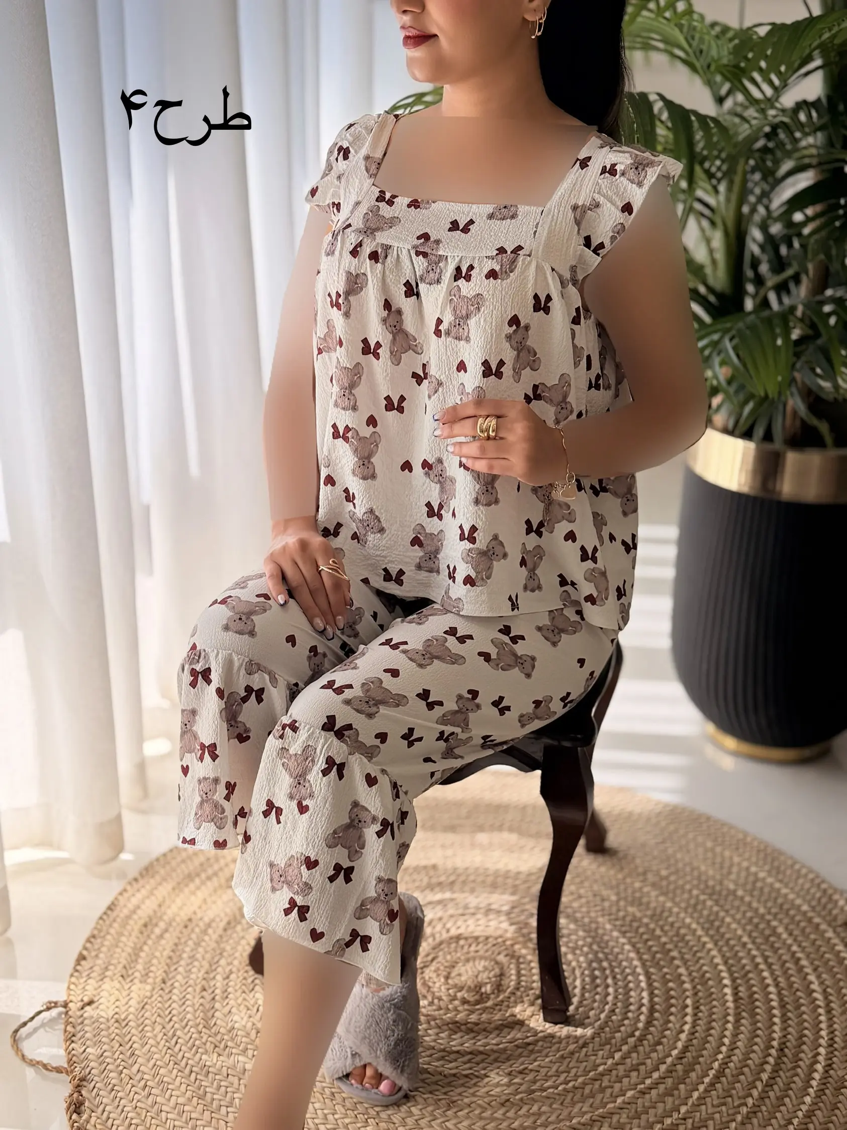 ست تاپ شلوارک چین دار کد2719