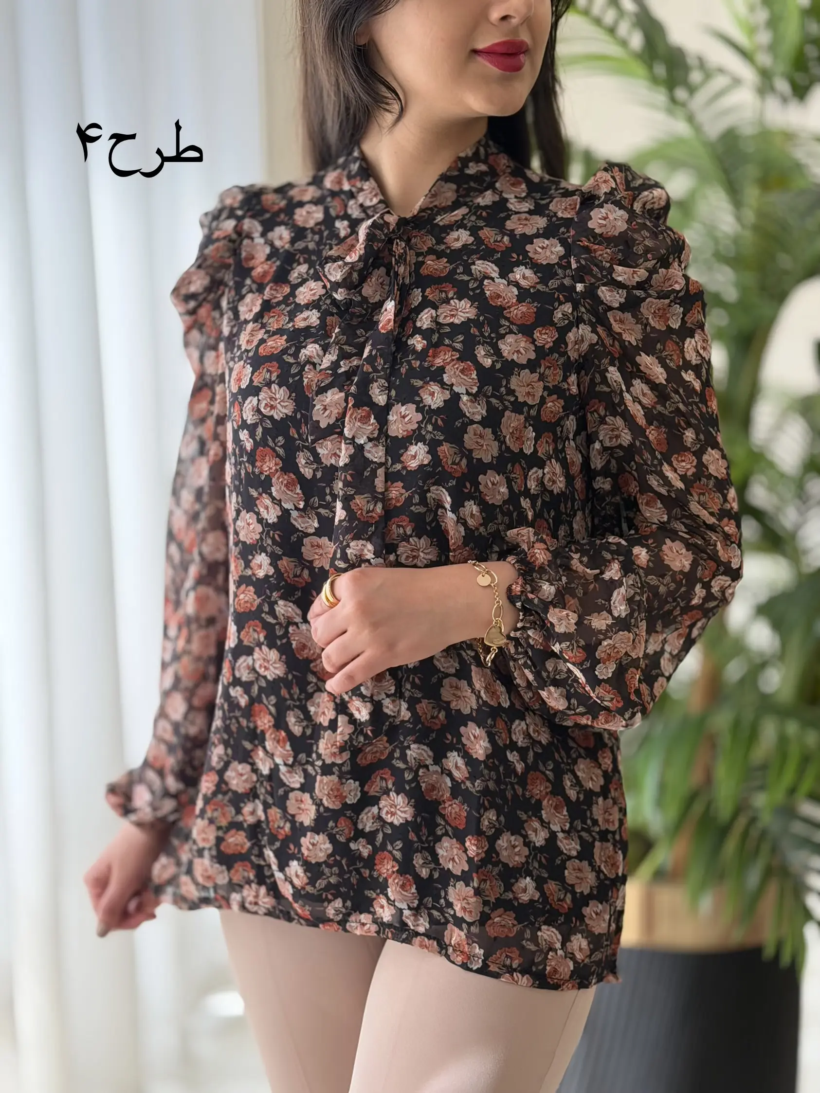 شومیز آستین پفی کد2449