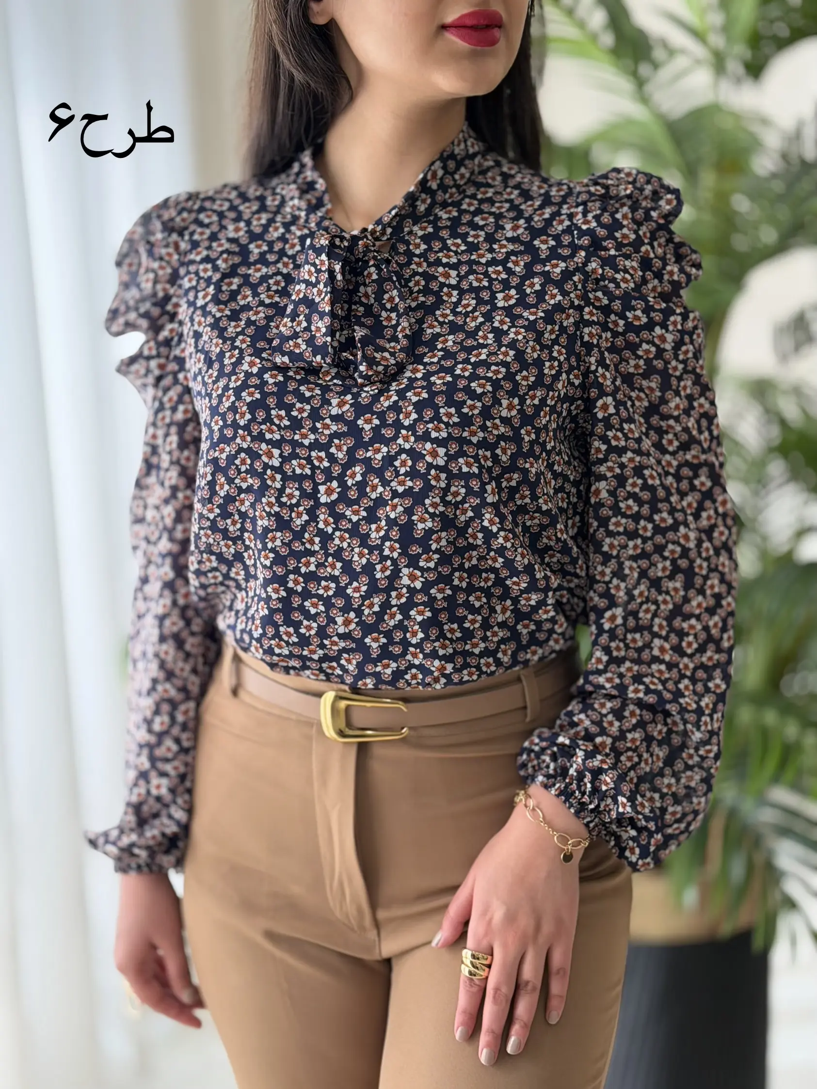 شومیز آستین پفی کد2449