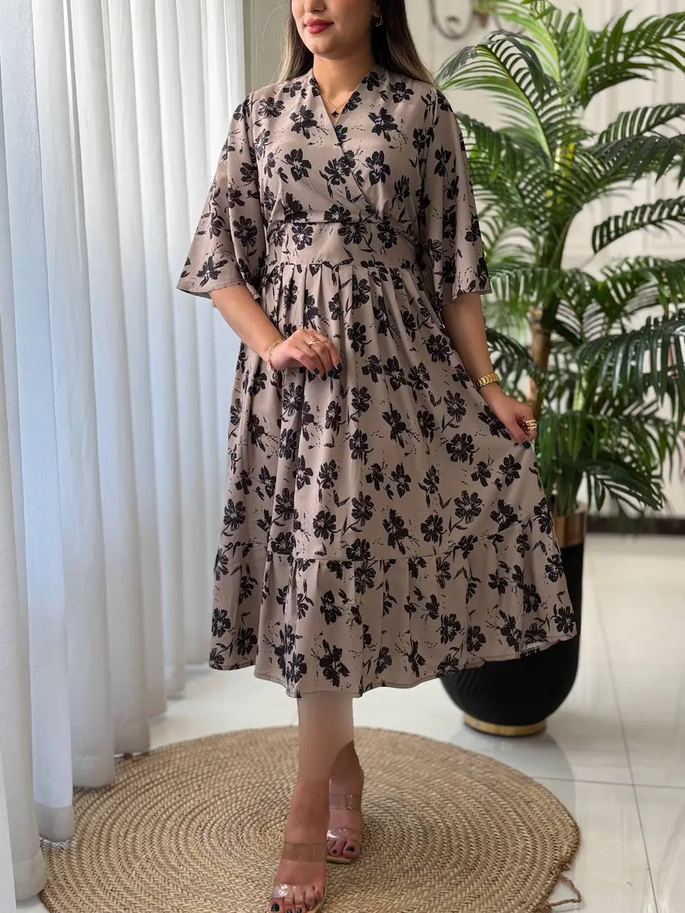 پیراهن آستین فیلی کد2454