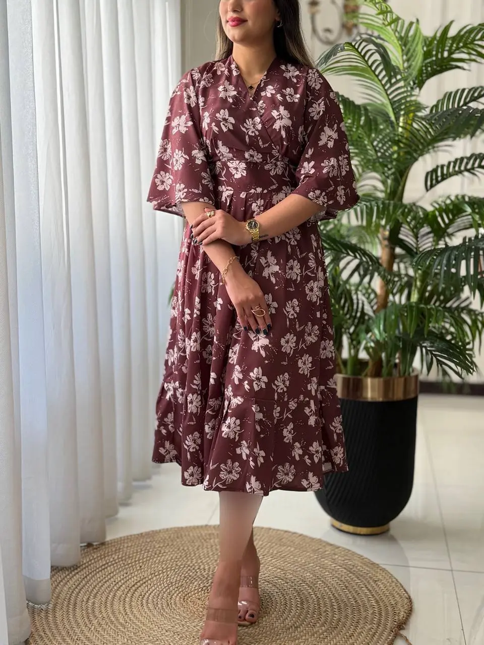 پیراهن آستین فیلی کد2454