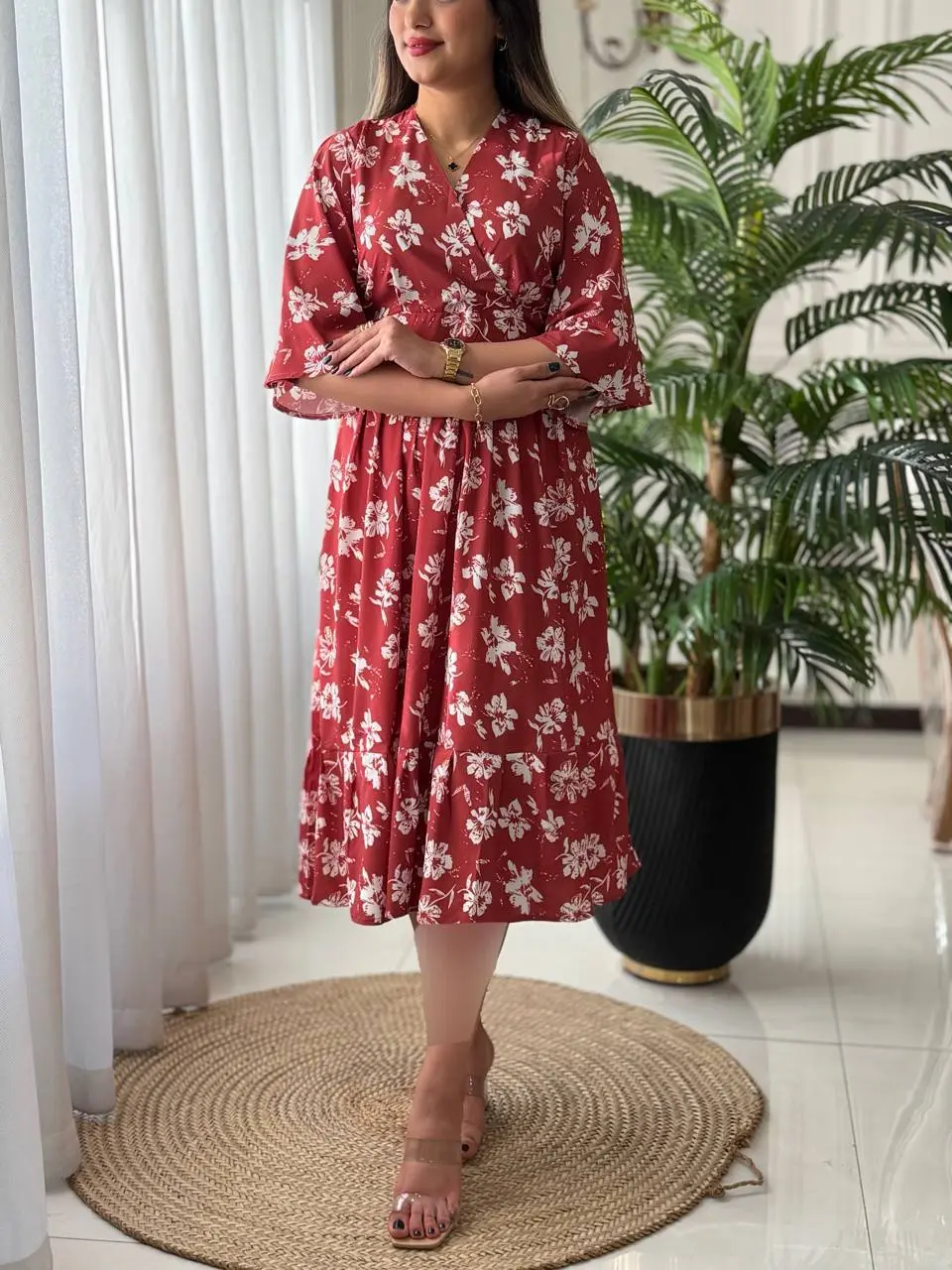 پیراهن آستین فیلی کد2454