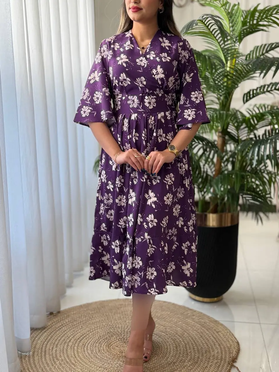 پیراهن آستین فیلی کد2454