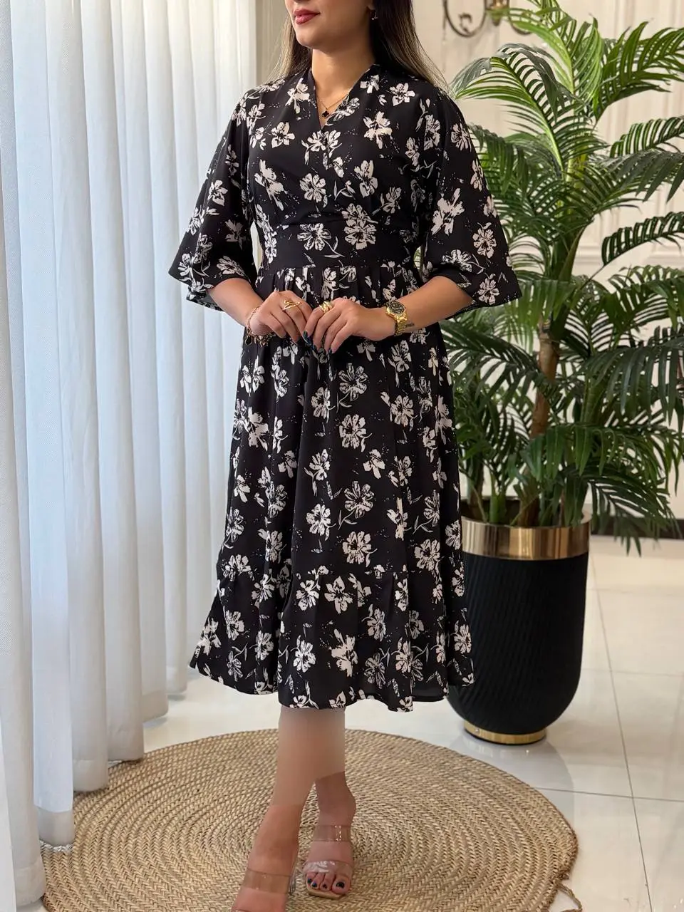 پیراهن آستین فیلی کد2454