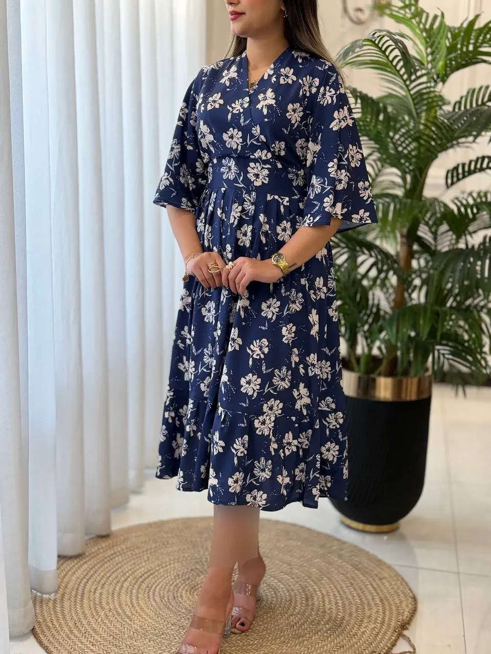 پیراهن آستین فیلی کد2454