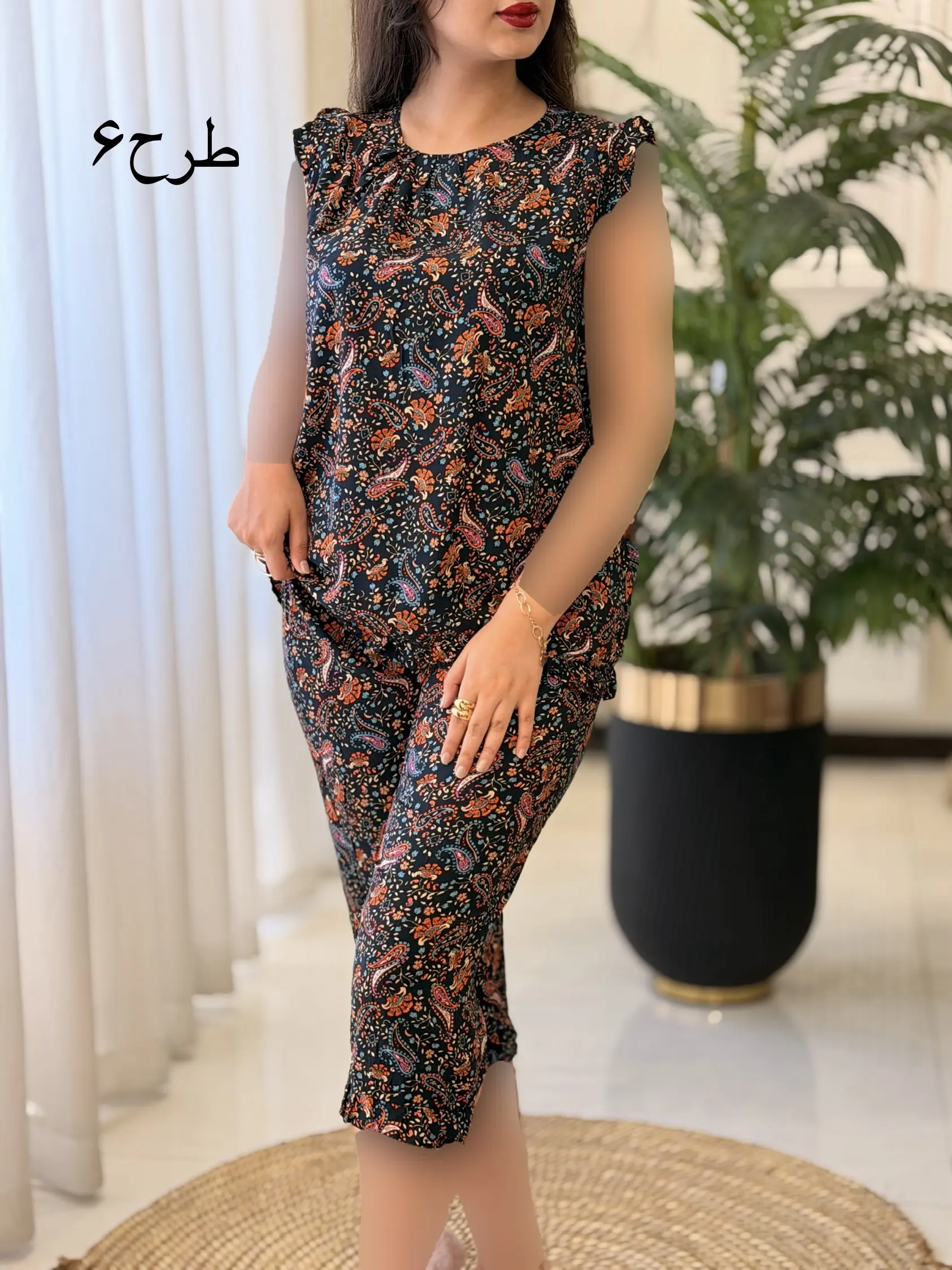ست تاپ شلوارک چین دار کد2584