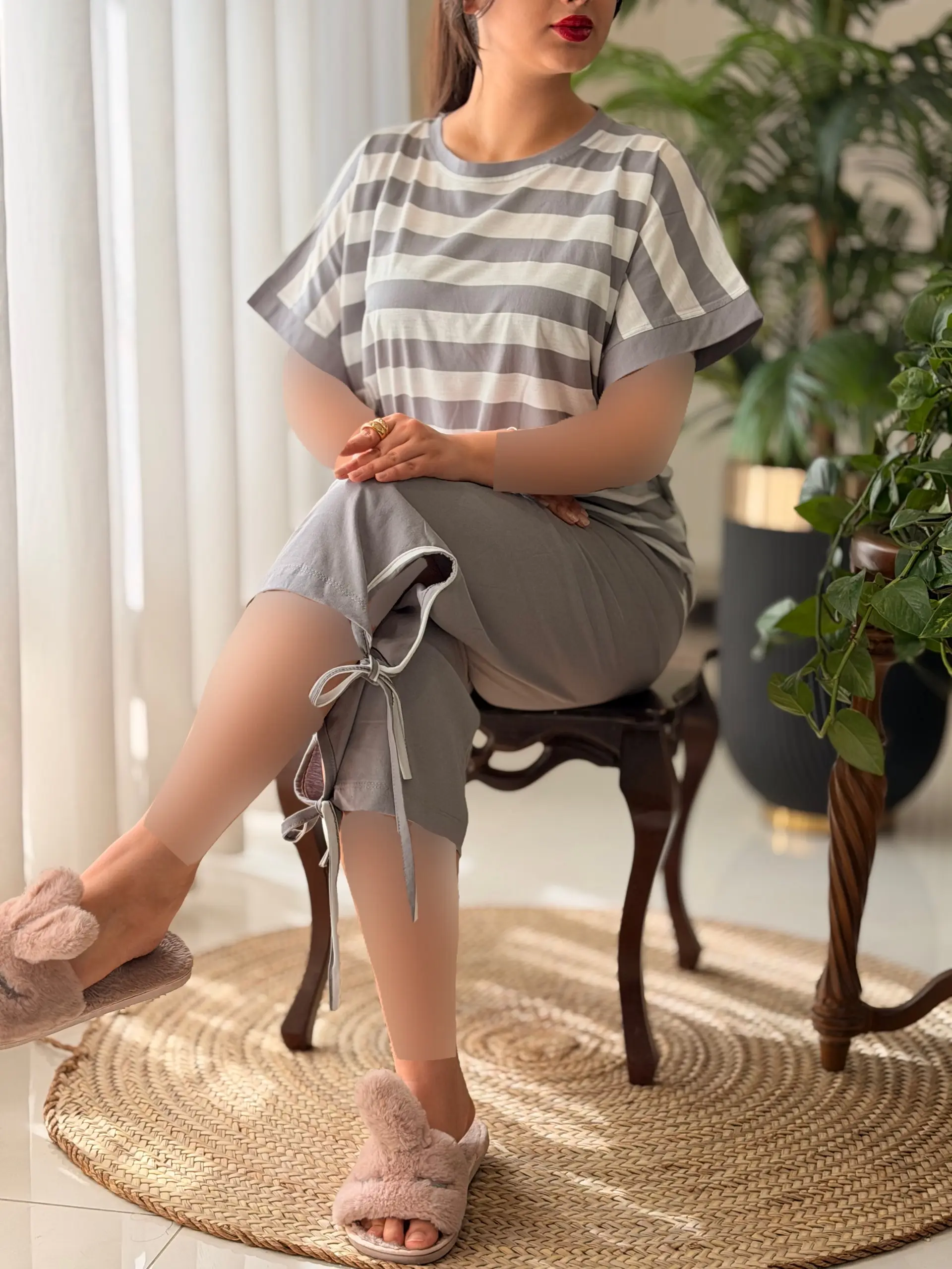 تیشرت شلوارک راه راه کد2519