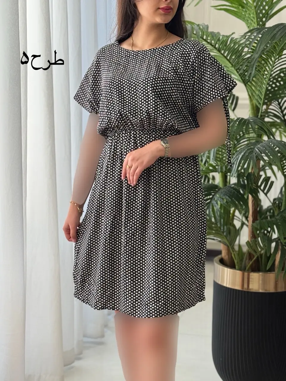 پیراهن نخی رز کد2159