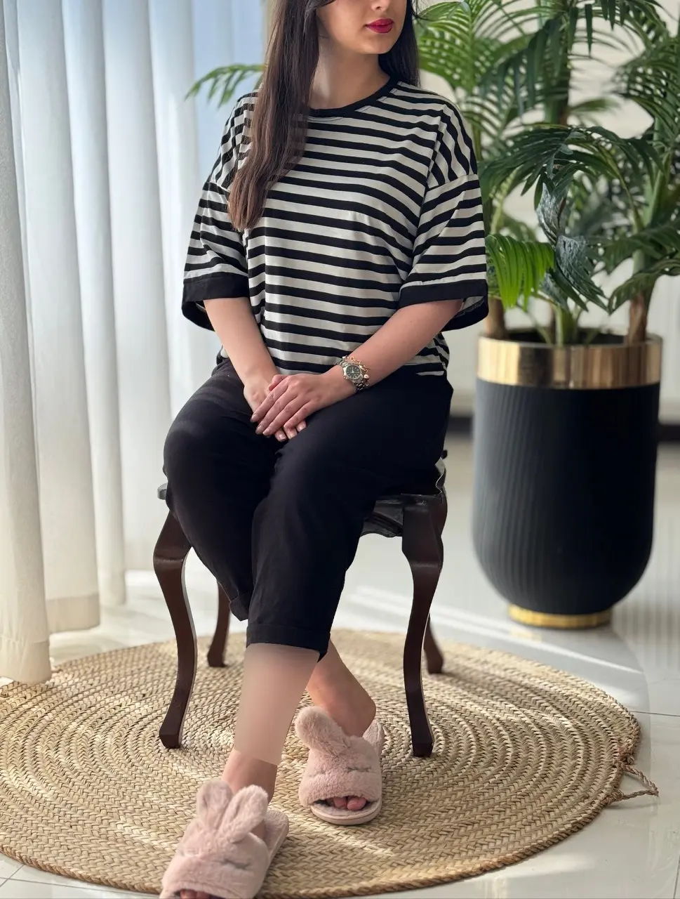 ست تیشرت شلوار راه راه کد2160