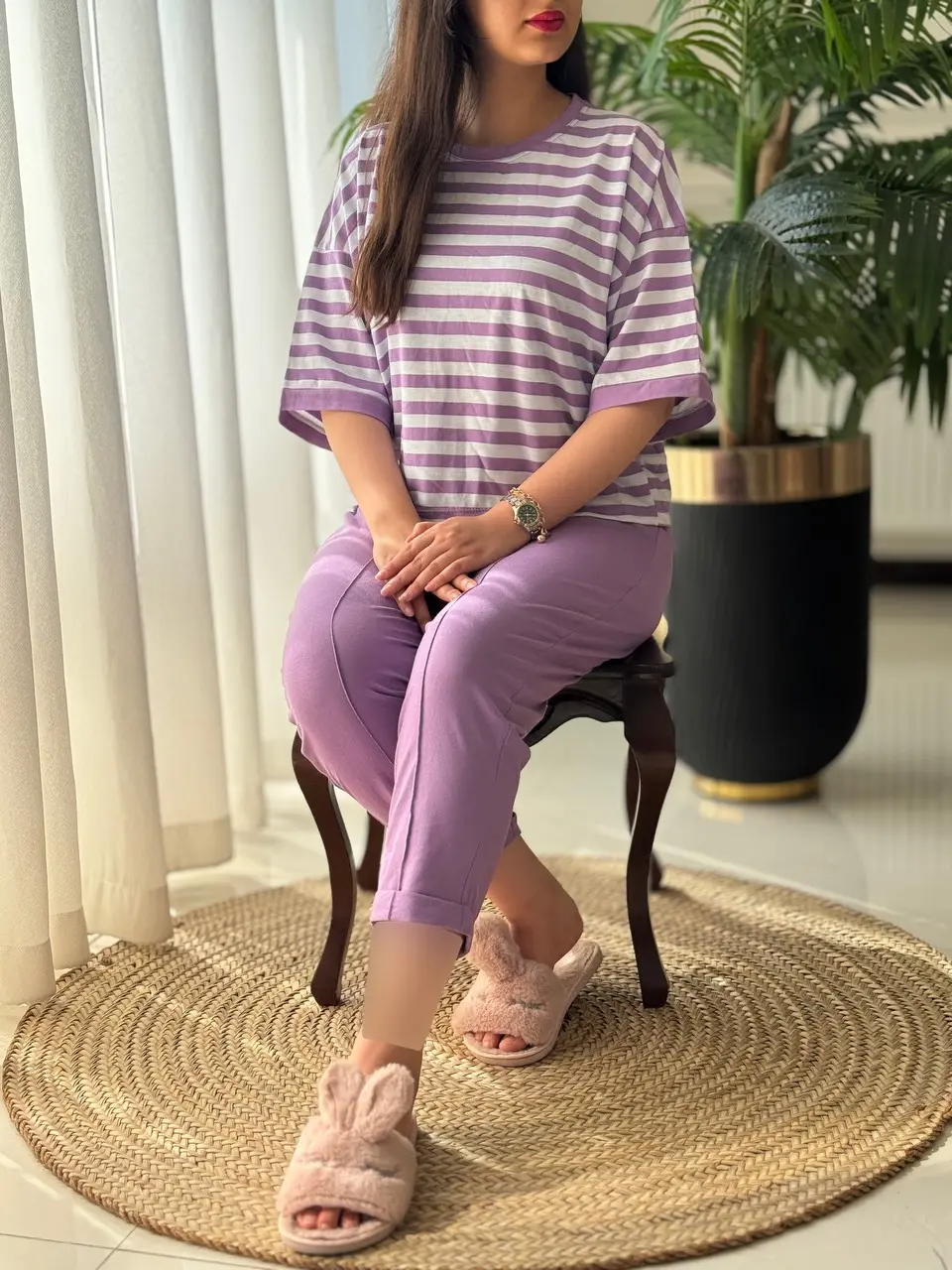 ست تیشرت شلوار راه راه کد2160