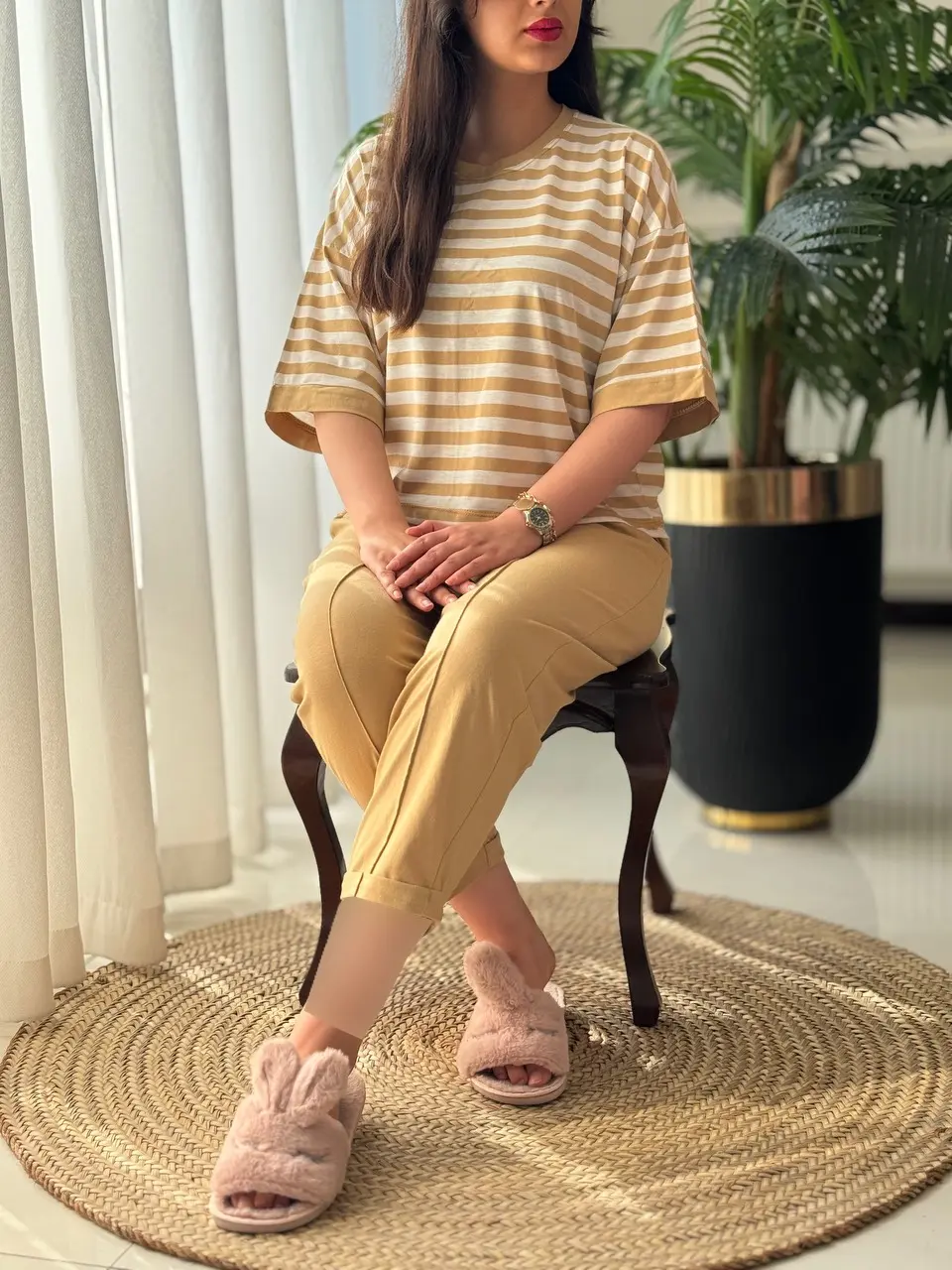 ست تیشرت شلوار راه راه کد2160