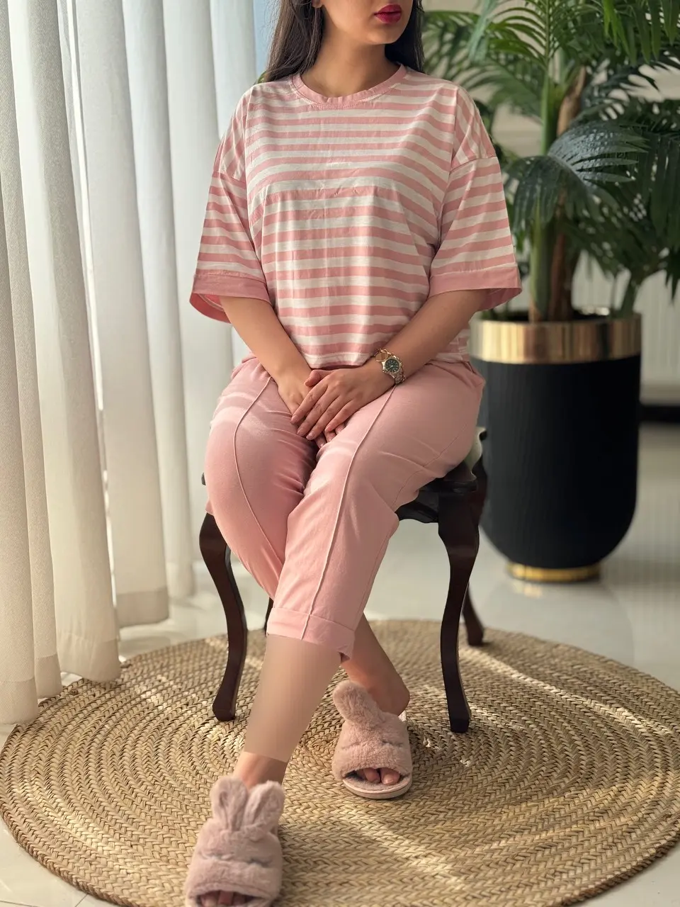 ست تیشرت شلوار راه راه کد2160