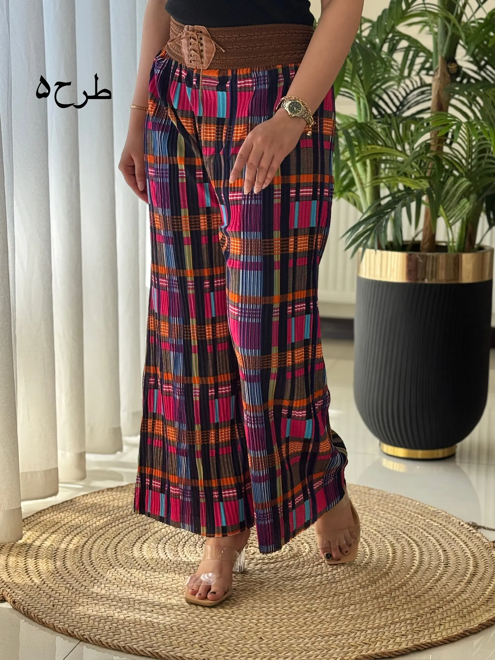 شلوار کمر چرم کد2170
