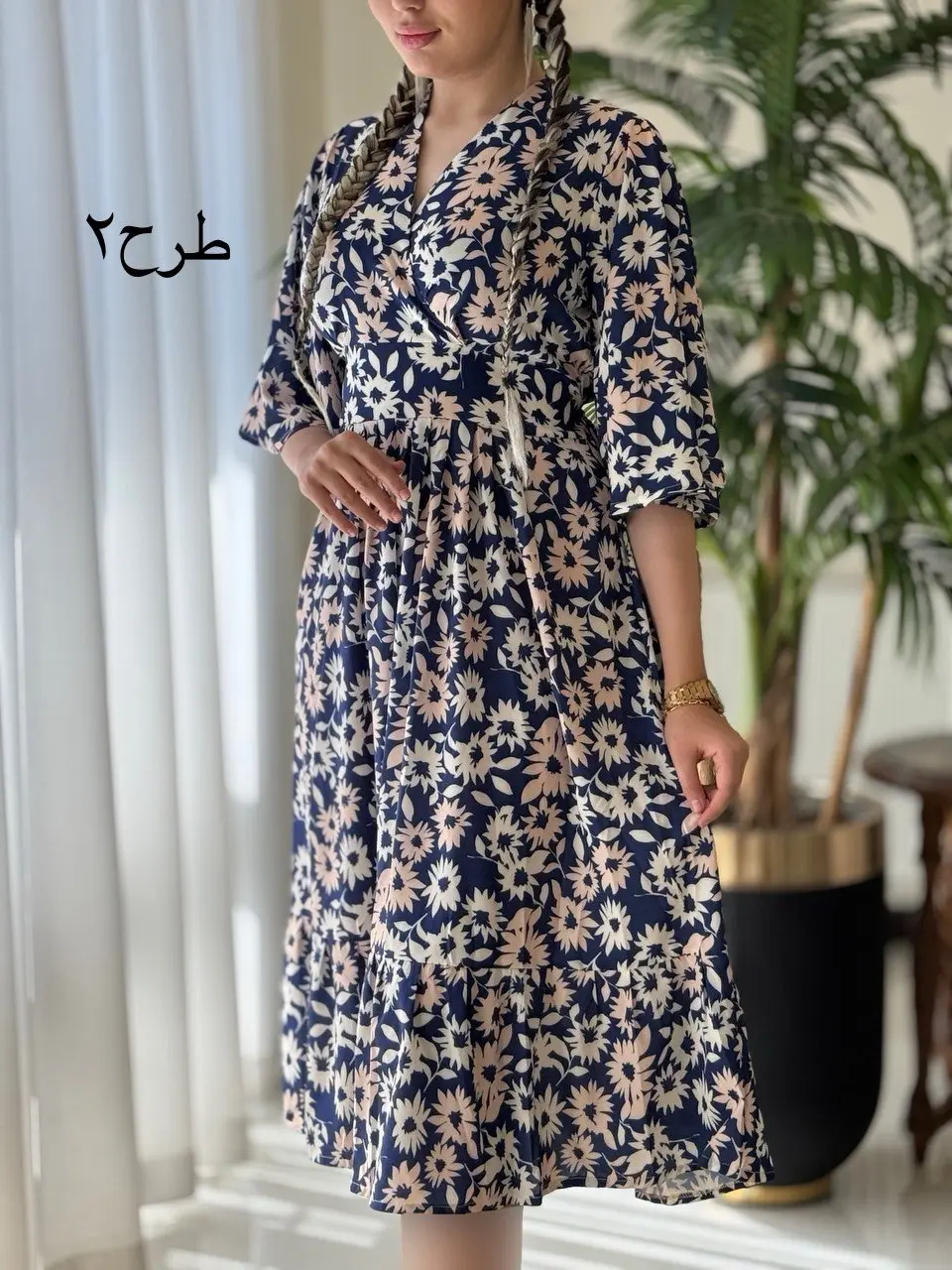 پیراهن آستین فیلی کد2123