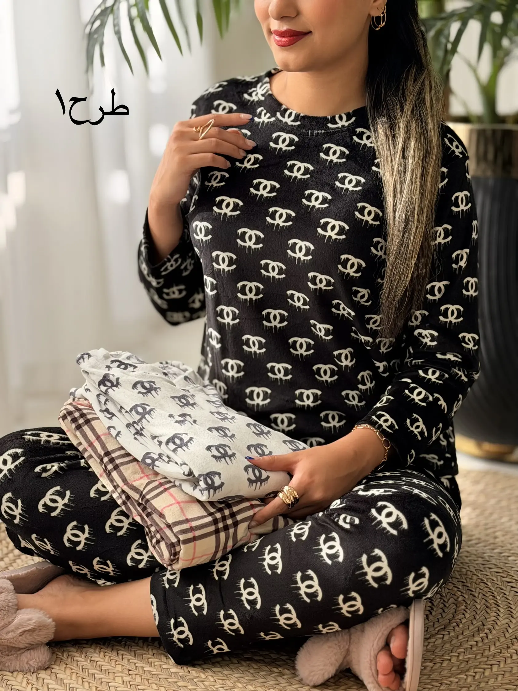 ست بلوز شلوار مخمل کد2750