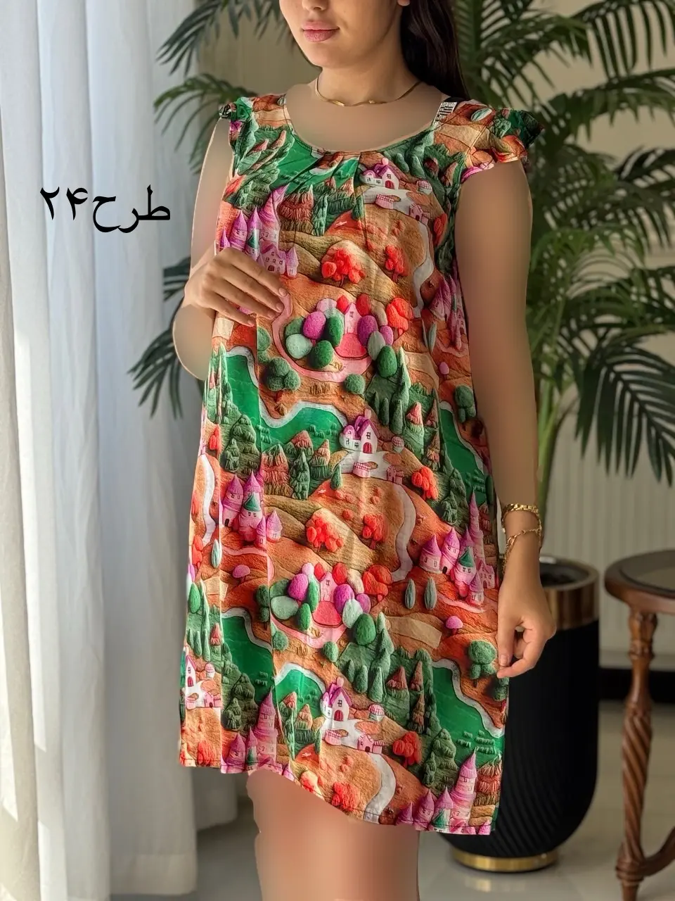 پیراهن سه بعدی ساتین کد2048