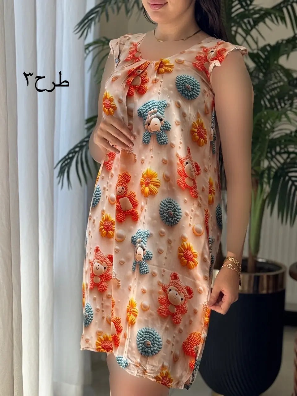 پیراهن سه بعدی ساتین کد2048