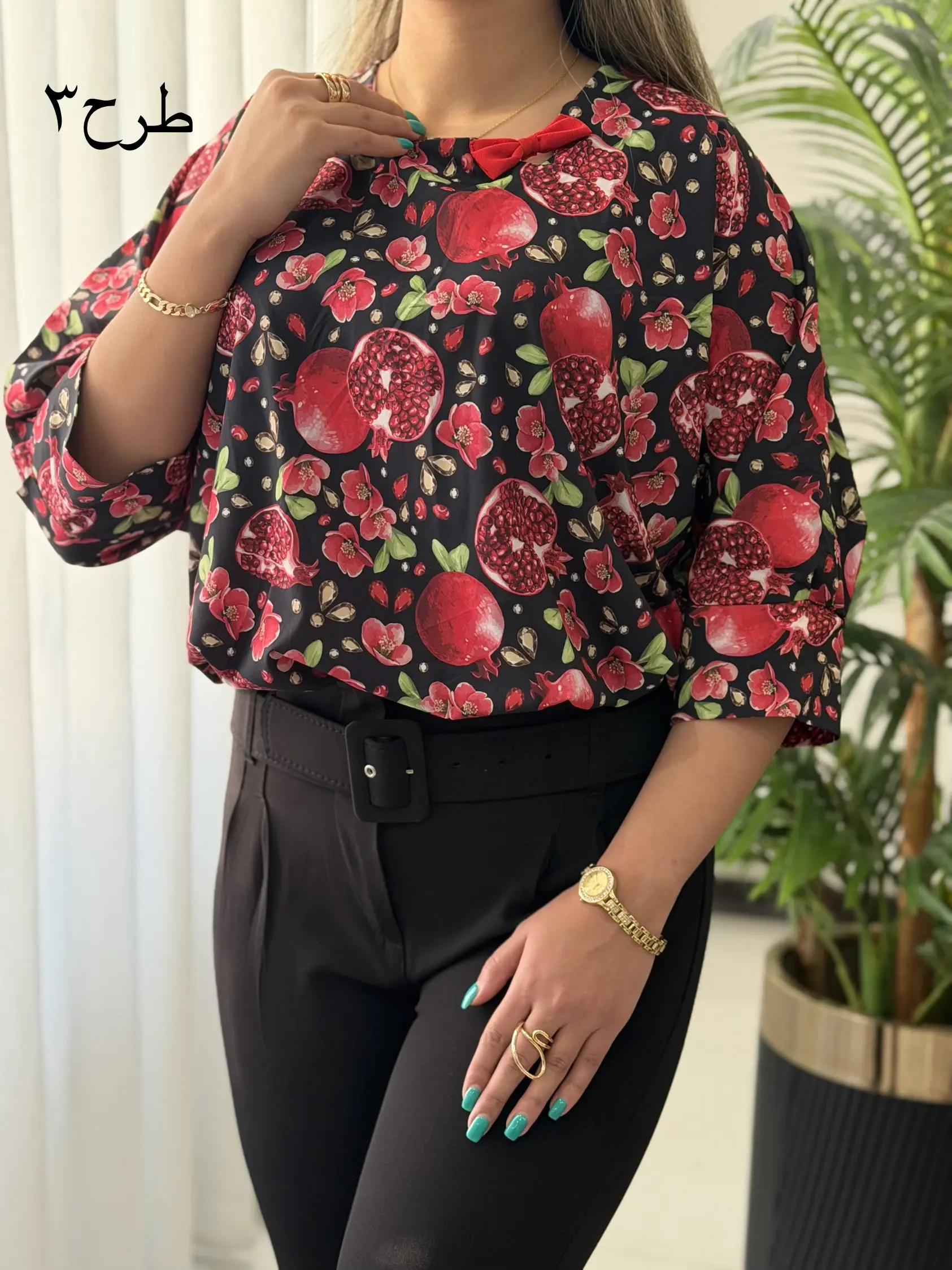 شومیز یلدایی پاپیونی کد2372