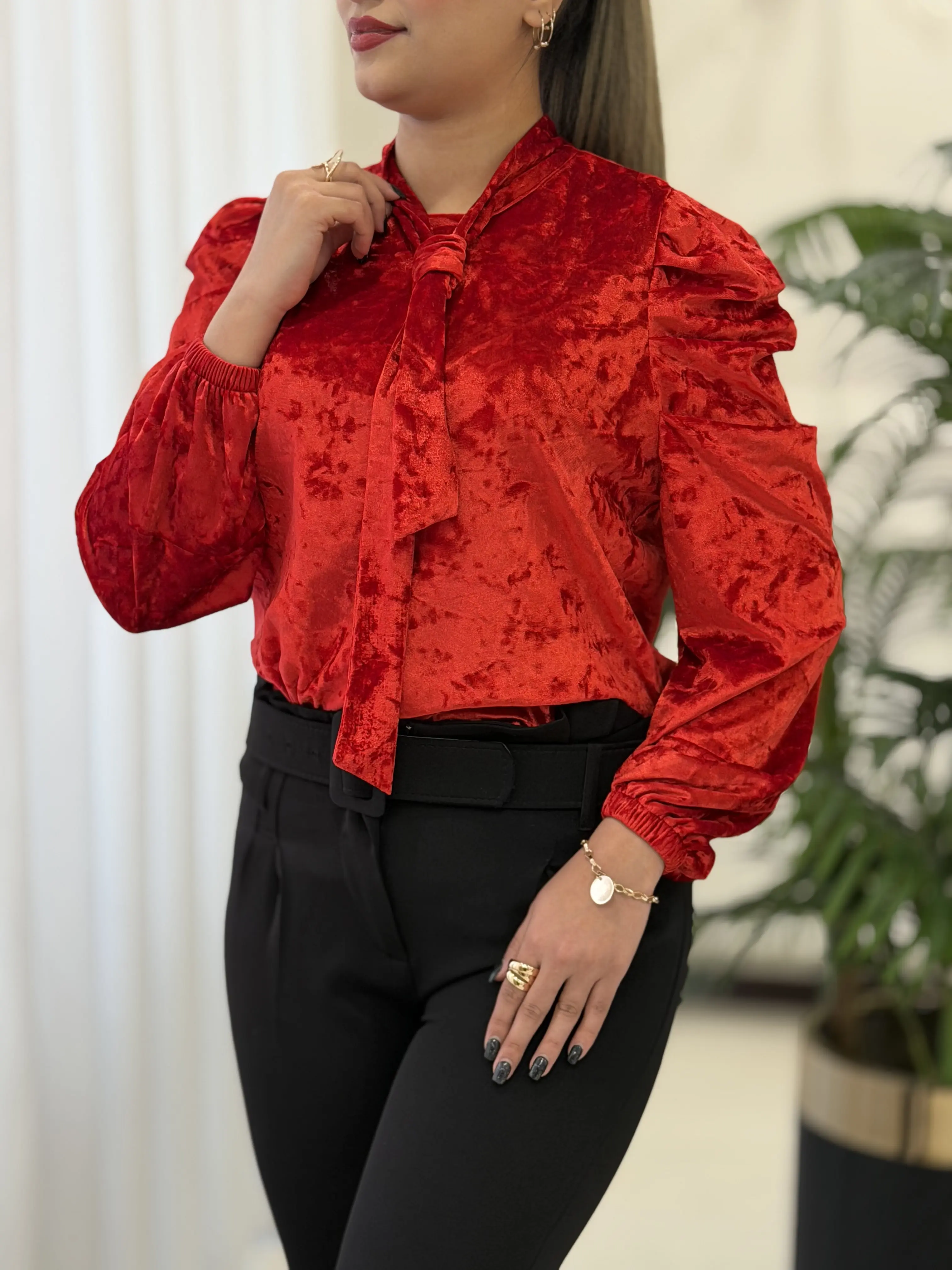 شومیز مخمل کرواتی کد2373