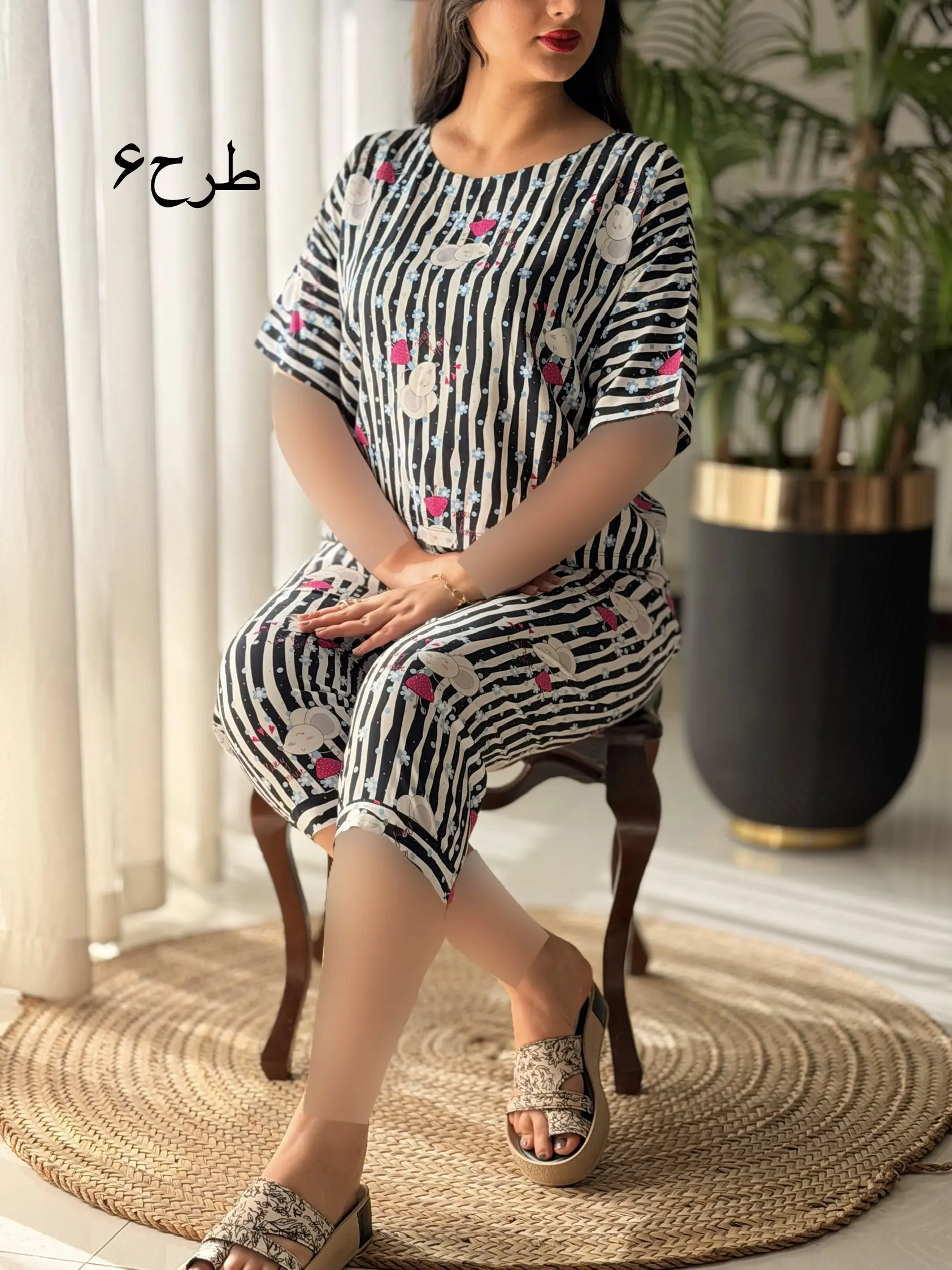 کراپ شلوارک نخی کد2492