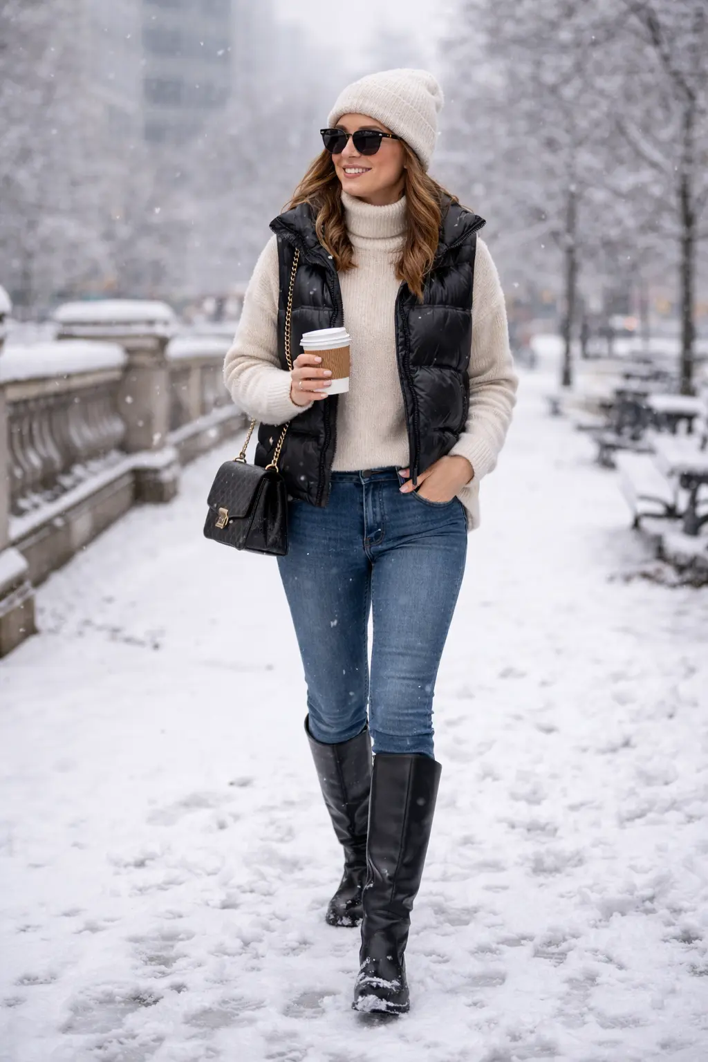 استایل با پافر کوتاه زنانه تهران بوتیک 