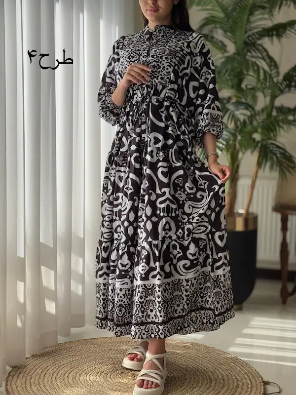 پیراهن نخی زنانه